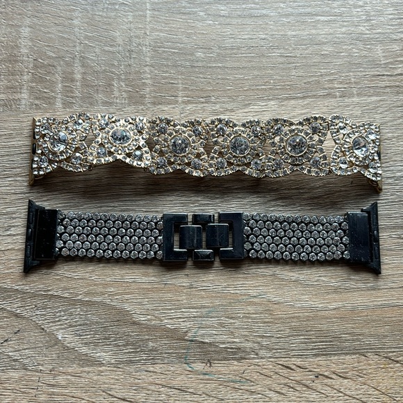 Apple Watch Gold and Silver Rhinestones Band - Picture 1 of 10